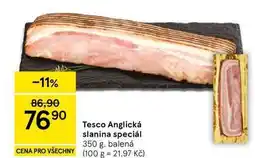 Tesco Tesco Anglická slanina speciál, 350 g, balená nabídka