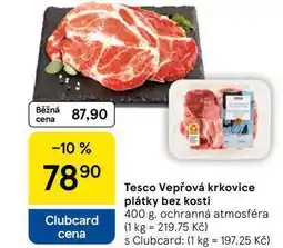 Tesco Vepřová krkovice plátky bez kosti nabídka