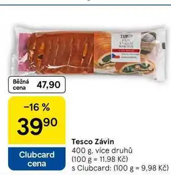 Tesco Tesco Závin, 400 g, více druhů nabídka