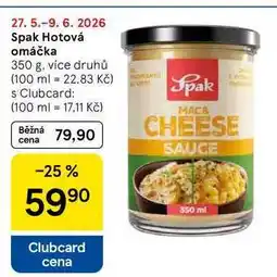 Tesco Spak Hotová omáčka, 350 g, více druhů nabídka