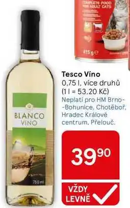 Tesco Tesco Víno, 0.75 l, více druhů nabídka