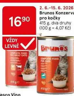 Tesco Brunos Konzerva pro kočky nabídka