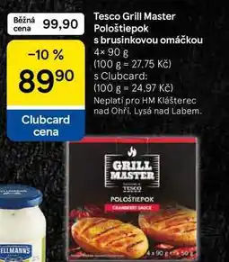 Tesco Tesco Grill Master Pološtiepok s brusinkovou omáčkou, 4× nabídka