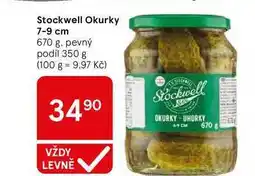Tesco Stockwell Okurky 7-9 cm, 670 g, pevný podíl 350 g nabídka