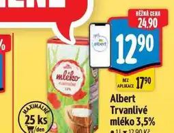 Albert Albert Trvanlivé mléko 3,5% nabídka