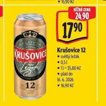 Albert Krušovice 12 světlý ležák nabídka