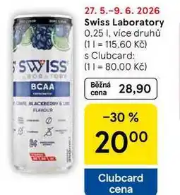 Tesco Swiss Laboratory, 0.25 l, více druhů nabídka
