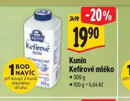 Albert Kunín Kefírové mléko nabídka