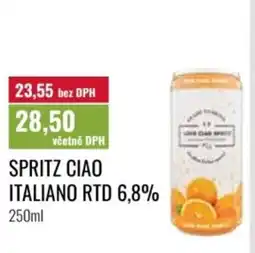 Ratio Spritz ciao italiano rtd 6,8% nabídka