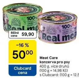 Tesco Meat Care konzerva pro psy nabídka