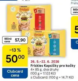 Tesco Friskies Kapsičky pro kočky nabídka