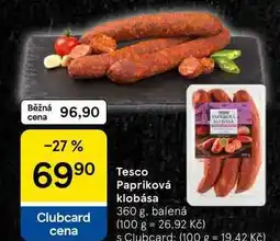 Tesco Tesco Papriková klobása nabídka