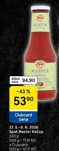 Tesco Spak Master Kečup nabídka