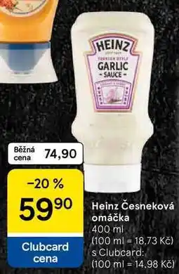 Tesco Heinz Česneková omáčka nabídka