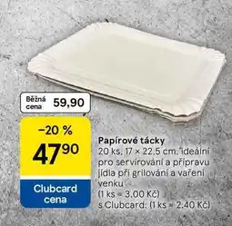 Tesco Papírové tácky, 20 ks. 17 x 22.5 cm nabídka