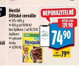 Albert Nestlé Dětské cereálie nabídka