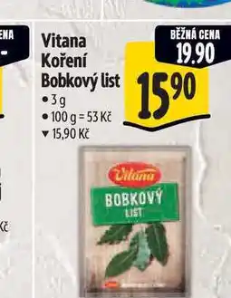 Albert Vitana Koření Bobkový list nabídka