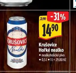 Albert Krušovice Hořké nealko nabídka