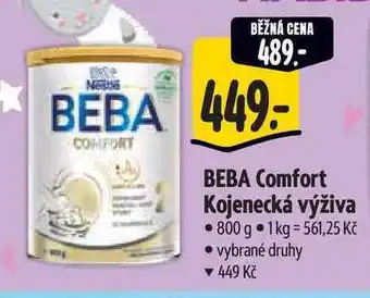 Albert BEBA Comfort Kojenecká výživa nabídka
