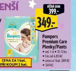 Albert Pampers Premium Care Plenky/Pants vel. 1-6 31-72 ks nabídka
