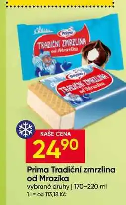 Hruška Prima Tradiční zmrzlina od Mrazíka vybrané druhy nabídka