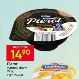 Hruška Olma Jogurt Pierot, vybrané druhy nabídka
