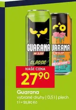 Hruška Guarana vybrané druhy 0,5l plech nabídka
