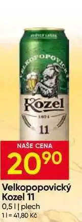 Hruška Velkopopovický Kozel 11°, světlý ležák (plechovka) 0.5 nabídka