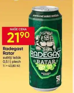 Hruška Radegast Ratar světlý ležák 0,5l plech nabídka
