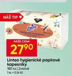 Hruška Linteo hygienické papírové kapesníky 180 ks 2vrstvé nabídka