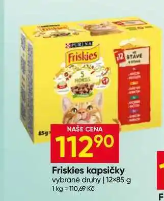 Hruška Friskies kapsičky vybrané druhy 12× nabídka