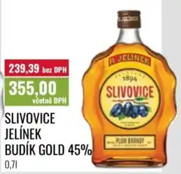 Ratio Slivovice jelínek budík gold 45% nabídka