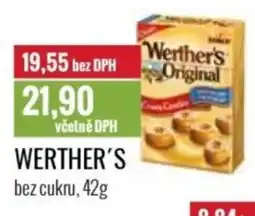 Ratio WERTHER'S bez cukru nabídka