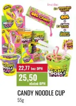 Ratio Candy noodle cup nabídka