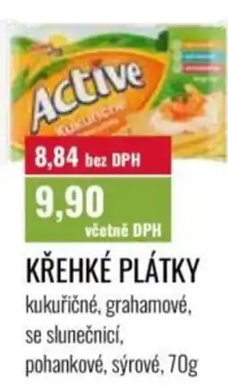 Ratio KŘEHKÉ PLÁTKY kukuřičné, grahamové, se slunečnicí, pohankové, sýrové nabídka