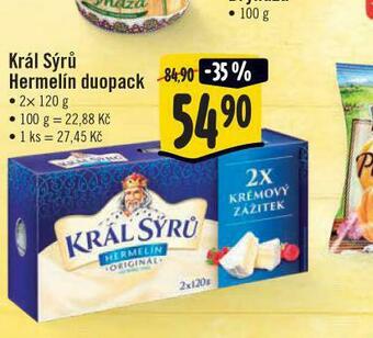 Jip Král sýrů hermelín duopack nabídka