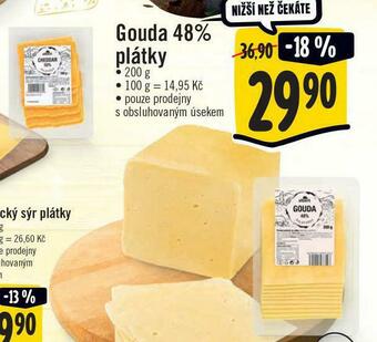 Jip Gouda 48% plátky nabídka