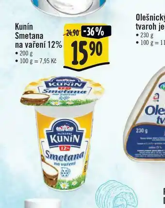 Jip Kunín smetan ana vaření 12% nabídka