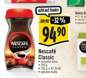 Jip Nescafé classic nabídka