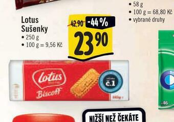 Jip Lotus sušenky nabídka