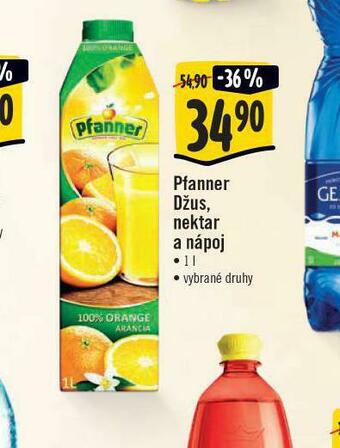 Jip Pfanner džus, nektar a nápoj nabídka