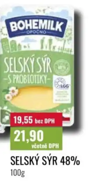 Ratio Bohemilk Selský sýr 48% nabídka