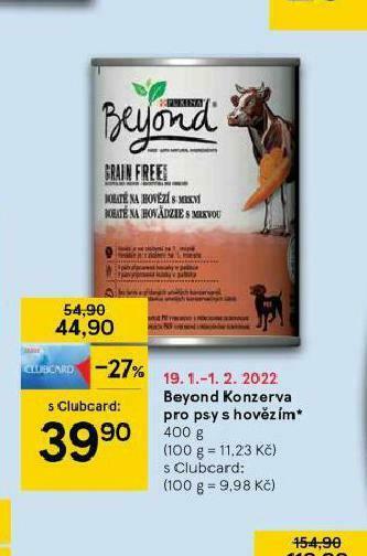 Tesco Beyond konzerva pro psy nabídka
