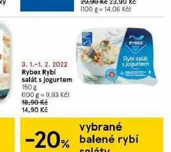 Tesco Rybex rybí salát s jogurtem nabídka