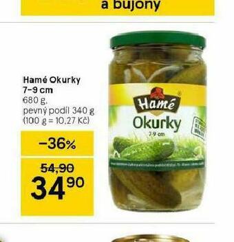 Tesco Hamé okurky 7-9 cm nabídka