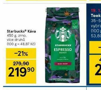 Tesco Starbucks káva nabídka