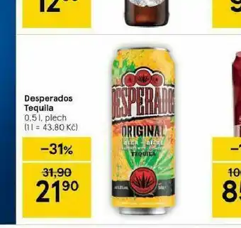 Tesco Desperados tequila nabídka