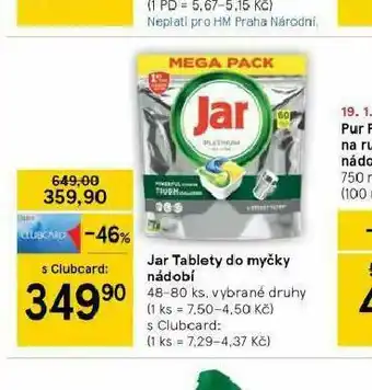 Tesco Jar tablety na praní nabídka