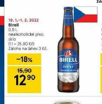 Tesco Pivo birell nealko nabídka