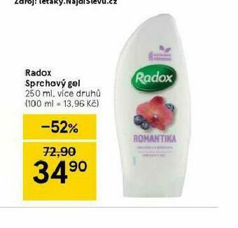 Tesco Radox sprchový gel nabídka